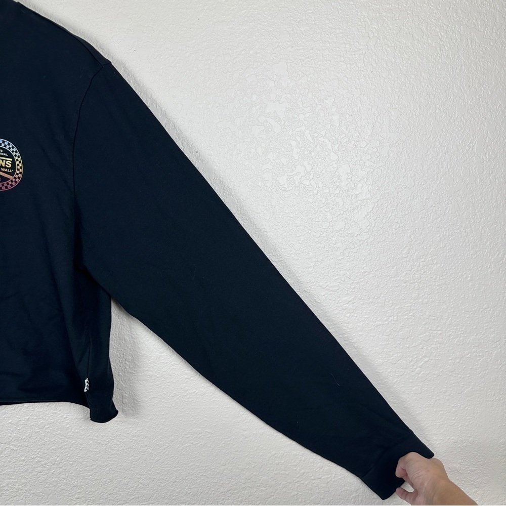 Vans Wind It Cropped Rainbow Graphic Long Sleeve Top Size X-Large Women - Picture 4 of 12